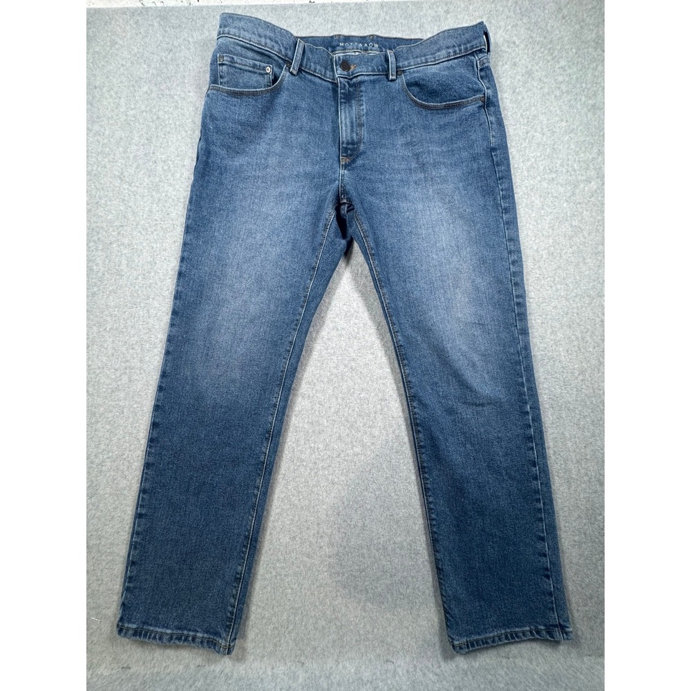 Mott & Bow Mens Medium Wash Blue Denim Slim Jeans 36x30